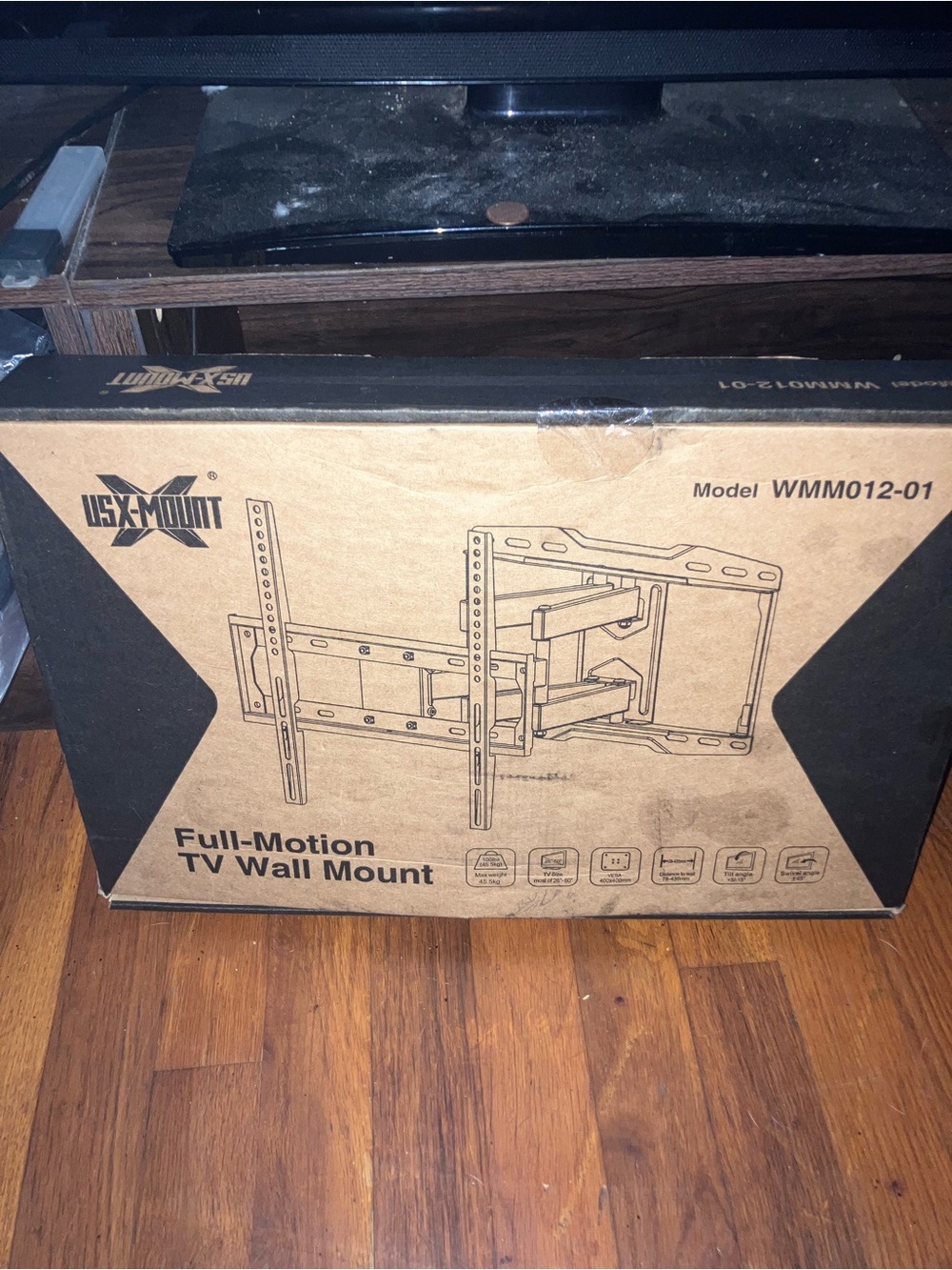 USX-Mount Full-Motion TV Wall Mount in Brown